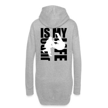 judo is my life - Hoodie-Kleid - Grau meliert - Hinten