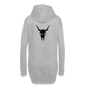 Bufa Skull Schwarz - Hoodie-Kleid - Grau meliert - Hinten