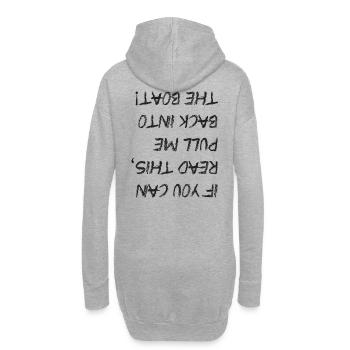 Pull me back into the boat! Sailing, Party - Hoodie-Kleid - Grau meliert - Hinten