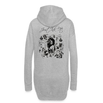 Einfach einfärben! - Hoodie-Kleid - Grau meliert - Hinten