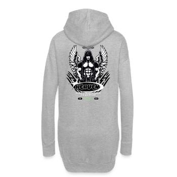Heaven's Guardian Engel - Streetwear Graphic - Hoodie-Kleid - Grau meliert - Hinten