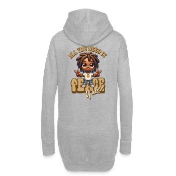 Ambiance de dessin animé Peace Yall - Sweat-shirt à capuche long Femme - gris chiné - Dos