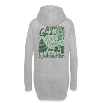 La foi est la magie du design bohème de Noël - Sweat-shirt à capuche long Femme - gris chiné - Dos