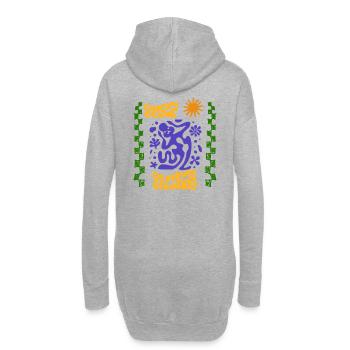 Psychedelische Surf Salvaje - Hoodie-Kleid - Grau meliert - Hinten