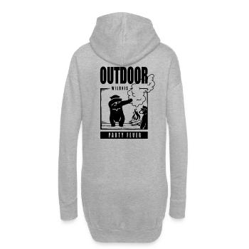 Outdoor Wildnis - Hoodie-Kleid - Grau meliert - Hinten