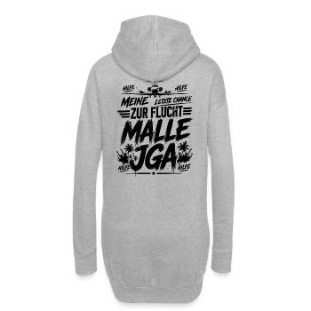Malle JGA 2026 Meine letzte Chance zur Flucht  - Hoodie-Kleid - Grau meliert - Hinten