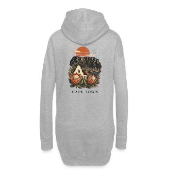 Cape Town Table Mountain Art - Hoodie-Kleid - Grau meliert - Hinten