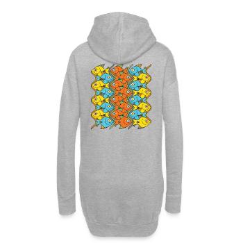Something is Nicely Fishy Here! - Hoodie Dress - heather grey - Back