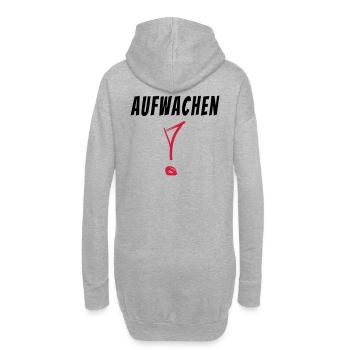 Aufwachen, Aufstehen Hoodie, Sweatshirt, T-Shirt - Hoodie-Kleid - Grau meliert - Hinten