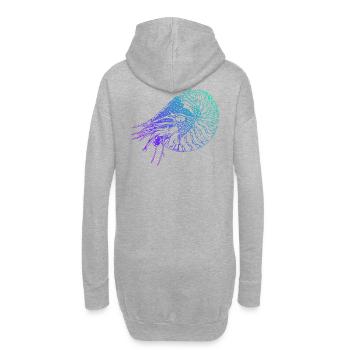 Dive Diver diving Taucher tauchen Nautilus xmas - Hoodie-Kleid - Grau meliert - Hinten