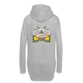 Sommer Kokosnuss - Hoodie-Kleid - Grau meliert - Hinten