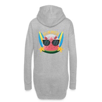 Watermelon with Sunglasses - Hoodie-Kleid - Grau meliert - Hinten