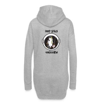 Licorne / Licorne de l'espace lointain - Sweat-shirt à capuche long Femme - gris chiné - Dos