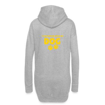 Je préférerais être avec mon chien - Sweat-shirt à capuche long Femme - gris chiné - Dos