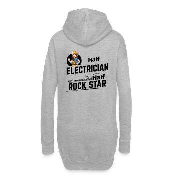 Électricien - Half Rock Star - Sweat-shirt à capuche long Femme - gris chiné - Dos