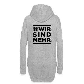 #Wir Sind mehr #Chemnitz - Hoodie-Kleid - Grau meliert - Hinten