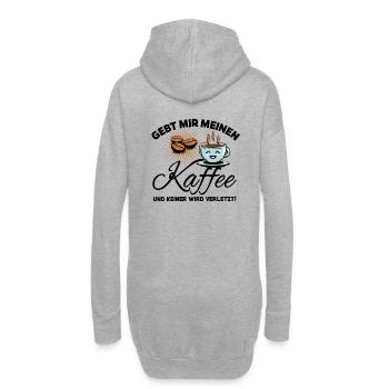 Kaffee Bohne - Gebt mir meinen Kaffee - Hoodie-Kleid - Grau meliert - Hinten