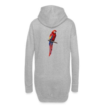 Perroquet - Perroquet Ara - Sweat-shirt à capuche long Femme - gris chiné - Dos