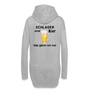 Schlager und Bier - Das gönn ich mir - Hoodie-Kleid - Grau meliert - Hinten