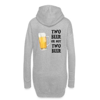 Bier - Two beer or not two beer - Hoodie-Kleid - Grau meliert - Hinten