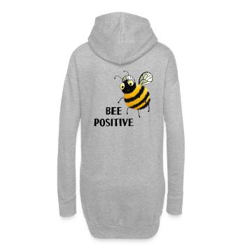 Abeilles - abeille positive - Sweat-shirt à capuche long Femme - gris chiné - Dos
