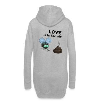 Fly Poop Love est dans l'air - Sweat-shirt à capuche long Femme - gris chiné - Dos