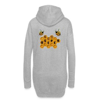 Bienen - Bee Keeper - Hoodie-Kleid - Grau meliert - Hinten