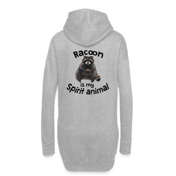 Waschbär - my spirit animal - Hoodie-Kleid - Grau meliert - Hinten
