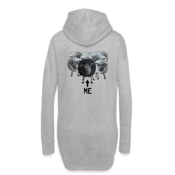 Süßes Schaf - Ich das schwarze Schaf - Hoodie-Kleid - Grau meliert - Hinten