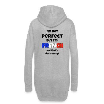 Je ne suis pas parfait mais le français c'est assez proche - Sweat-shirt à capuche long Femme - gris chiné - Dos