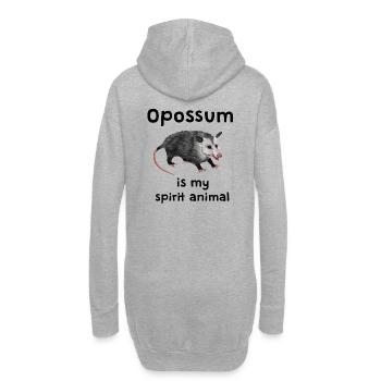 Opossum est mon animal spirituel - Sweat-shirt à capuche long Femme - gris chiné - Dos