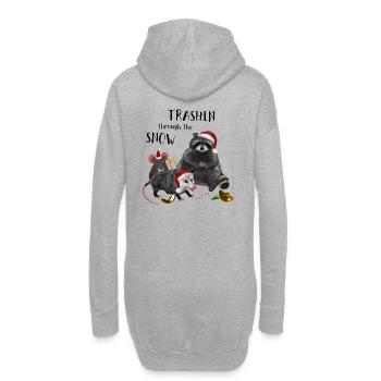 Noël - Racoon Mouse Rat Opossum - Sweat-shirt à capuche long Femme - gris chiné - Dos