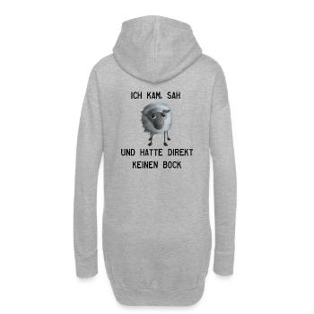 Schaf - Ich kam sah und hatte keinen Bock mehr - Hoodie-Kleid - Grau meliert - Hinten