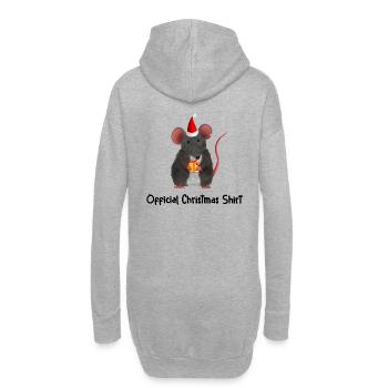 souris rat - Chemise de Noël officielle - Sweat-shirt à capuche long Femme - gris chiné - Dos
