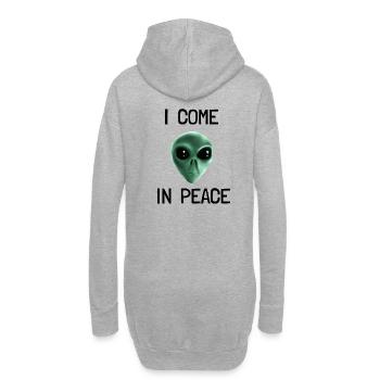 Alien - je viens en paix - Sweat-shirt à capuche long Femme - gris chiné - Dos