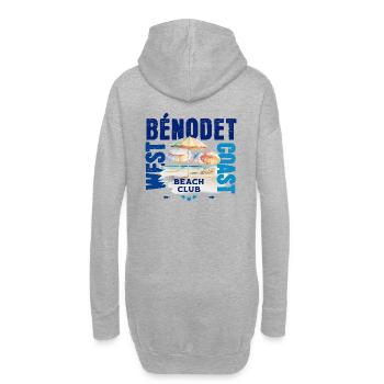 Bénodet Beach club - Sweat-shirt à capuche long Femme - gris chiné - Dos