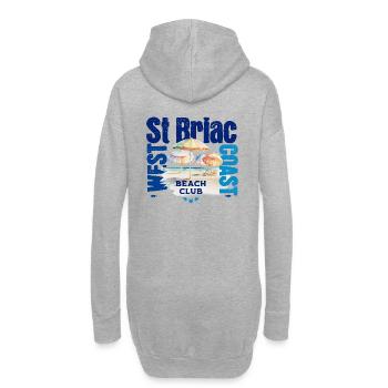 St. Briac Beach Club - Hoodie-Kleid - Grau meliert - Hinten