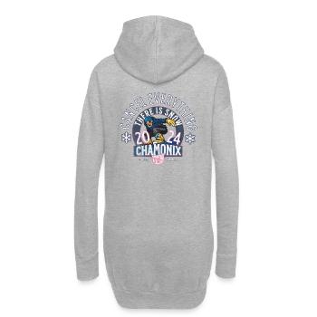 Cancel everything there is snow in Chamonix - Sweat-shirt à capuche long Femme - gris chiné - Dos