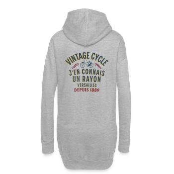 Vintage-Zyklus j weiß viel darüber - Hoodie-Kleid - Grau meliert - Hinten