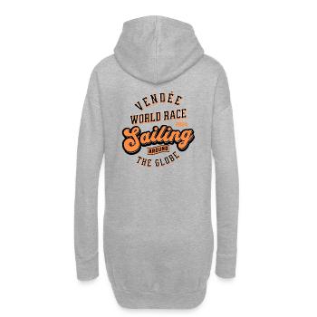 Vendee world sailing race around the globe - Sweat-shirt à capuche long Femme - gris chiné - Dos