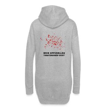 Teinture de sauce tomate Dicton drôle - Sweat-shirt à capuche long Femme - gris chiné - Dos
