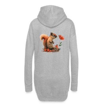 Écureuil - Sweat-shirt à capuche long Femme - gris chiné - Dos