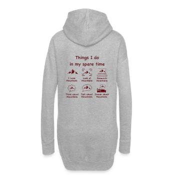 Amoureux de la montagne (marron) - Sweat-shirt à capuche long Femme - gris chiné - Dos