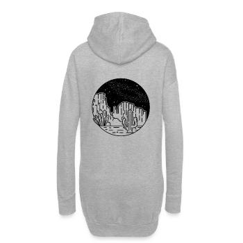 Grand Canyon et Voie lactée - Sweat-shirt à capuche long Femme - gris chiné - Dos