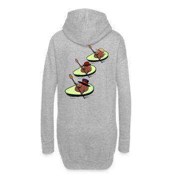Kanu Avocado Rennen Paddel Boot Kinder Kind - Hoodie-Kleid - Grau meliert - Hinten