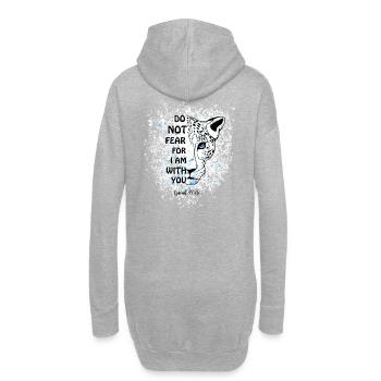Religiöses Zitat Christliches Motiv - Hoodie-Kleid - Grau meliert - Hinten