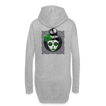 Saint Patrick Celtes écossais - Sweat-shirt à capuche long Femme - gris chiné - Dos