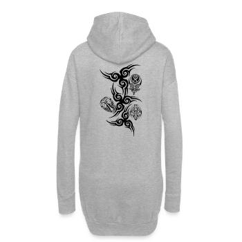 tribal - Sweat-shirt à capuche long Femme - gris chiné - Dos