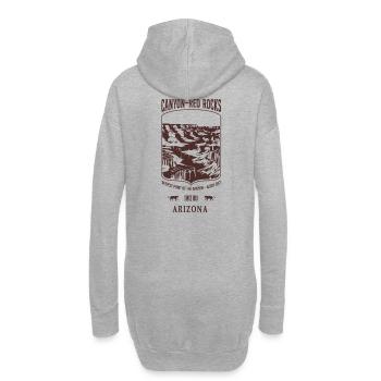 Canyon Red Rocks Arizona braun - Hoodie-Kleid - Grau meliert - Hinten
