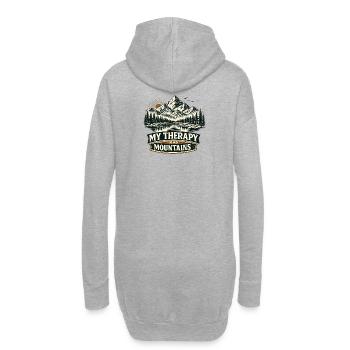 My Therapy Has Mountains | Hiking Design - Hoodie-Kleid - Grau meliert - Hinten